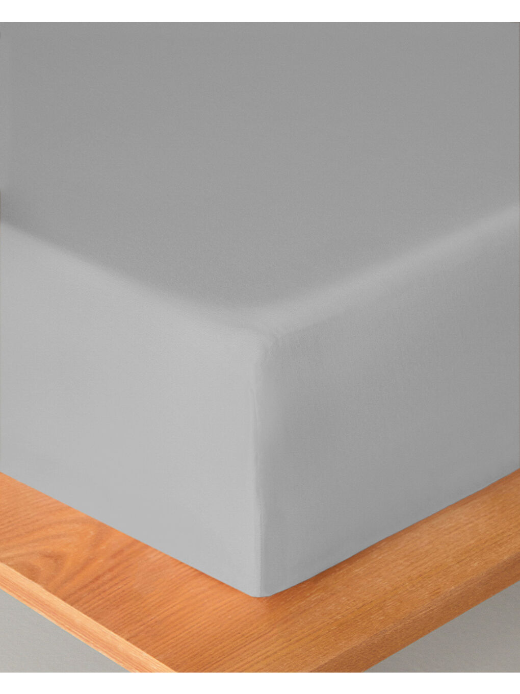 Gri Pure Pamuklu King Size Lastikli Çarşaf 180x200 cm Çakıl Taşı-2