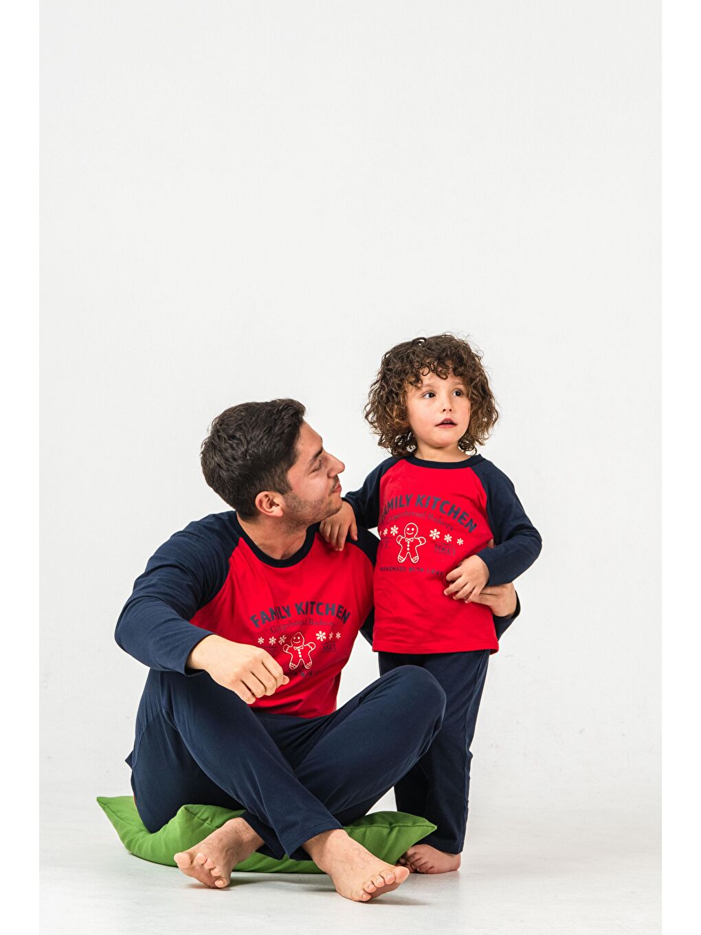 Kırmızı Family Kitchen Baskılı  Erkek Çocuk Pijama Takım-6