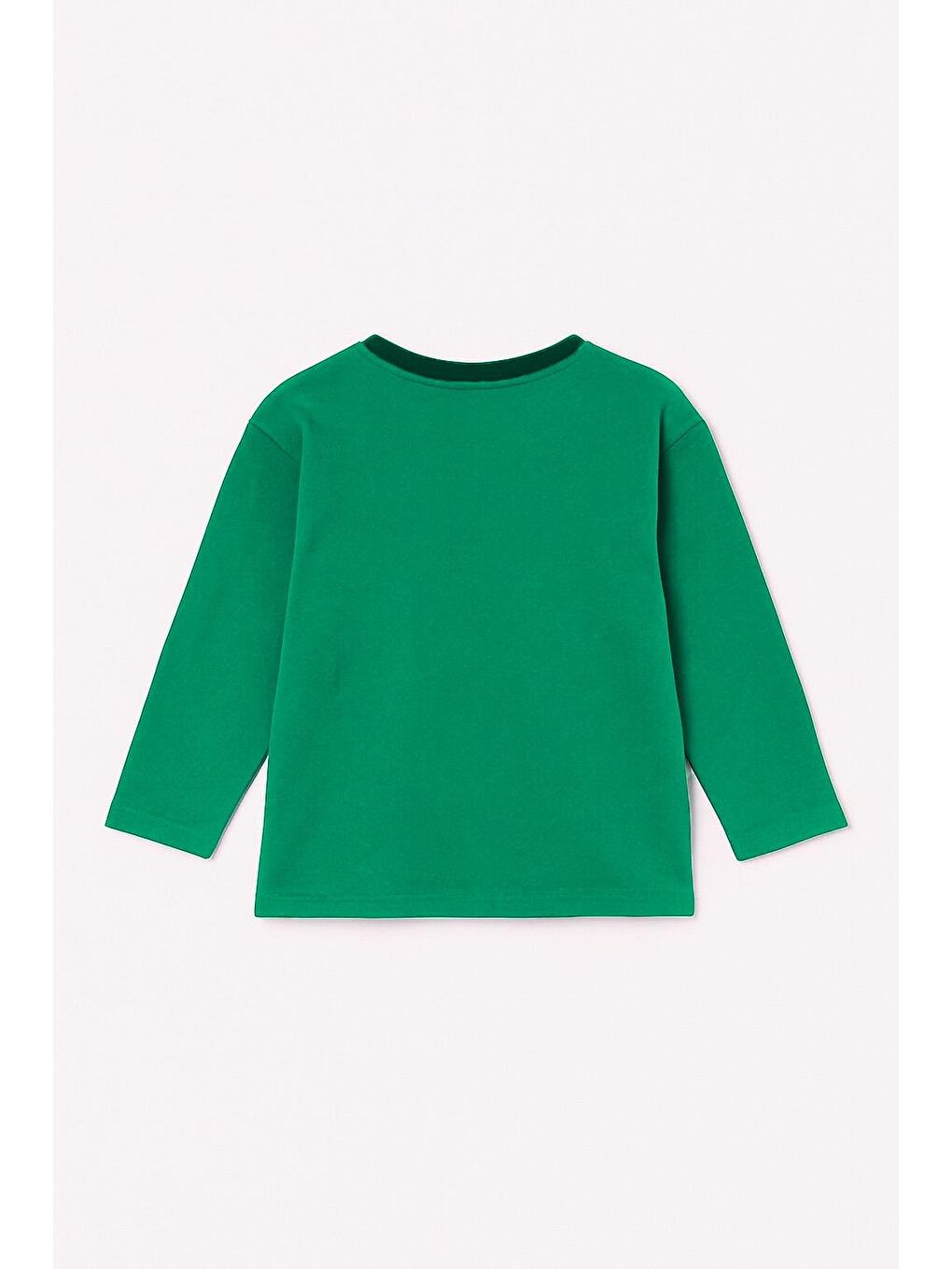 Erkek Çocuk %100 Pamuk Baskılı Uzun Kollu Tişört - Yeşil (3-4 Yaş 8-9 Yaş)-2
