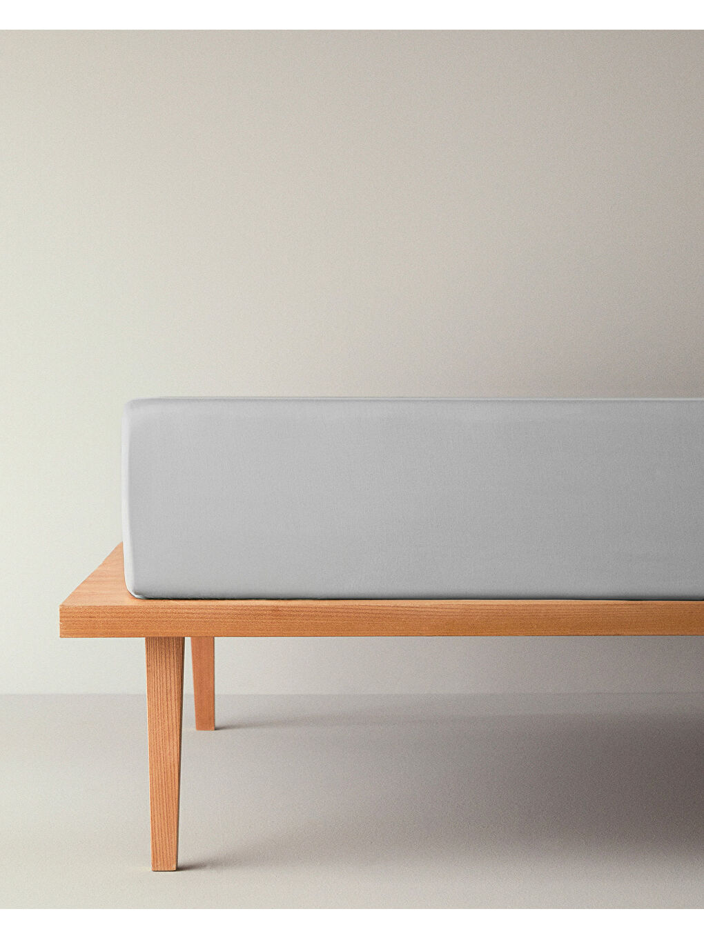 Gri Pure Pamuklu King Size Lastikli Çarşaf 180x200 cm Çakıl Taşı-5