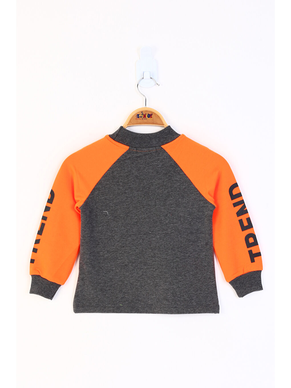 Antrasit Kız Çocuk Stunnig Collar Baskılı Sweatshirt-1