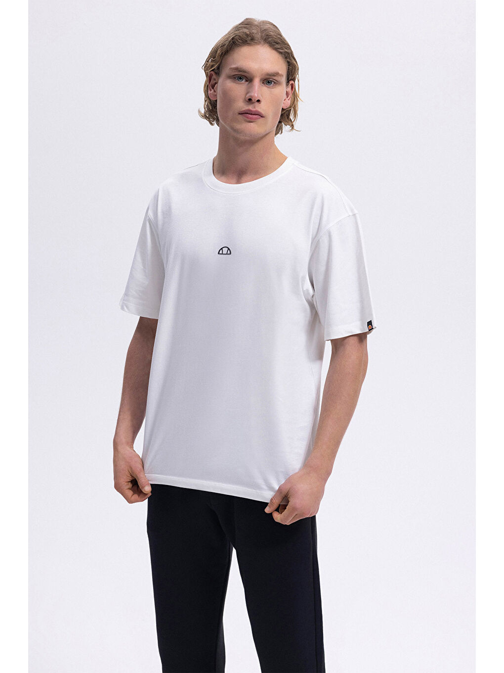 Beyaz % 100 Pamuk Regular Fit Bisiklet Yaka T Shirt EM376-OF