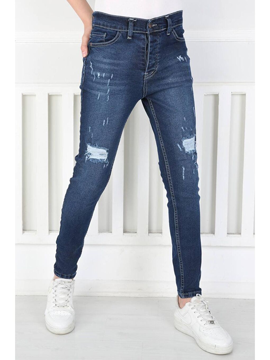 Pina Kids Koyu Mavi Erkek Çocuk Slim fit Jean Pantolon KOT.002