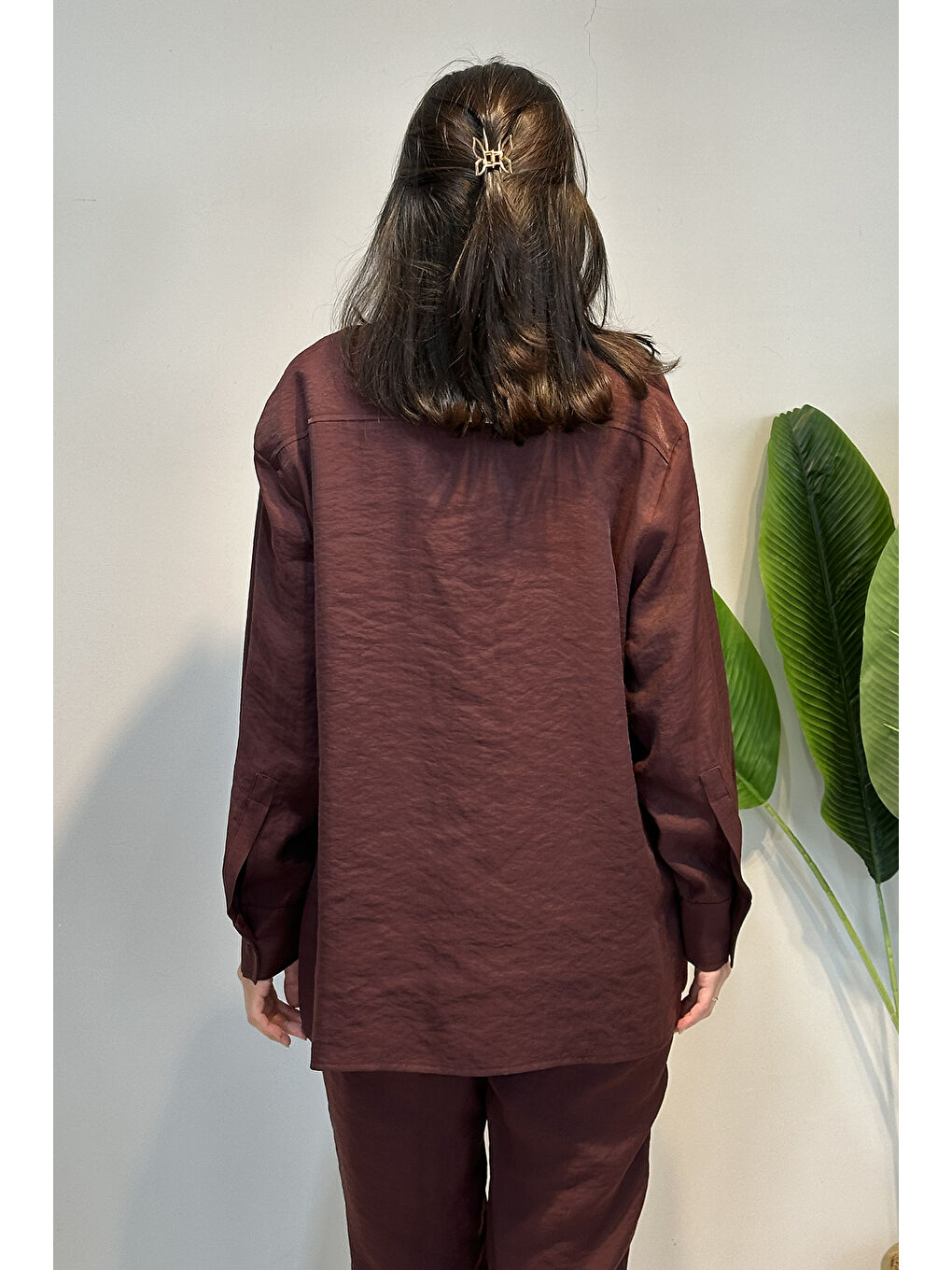 Missemramiss Elegant Flow Gömlek 5251 Bordo-4