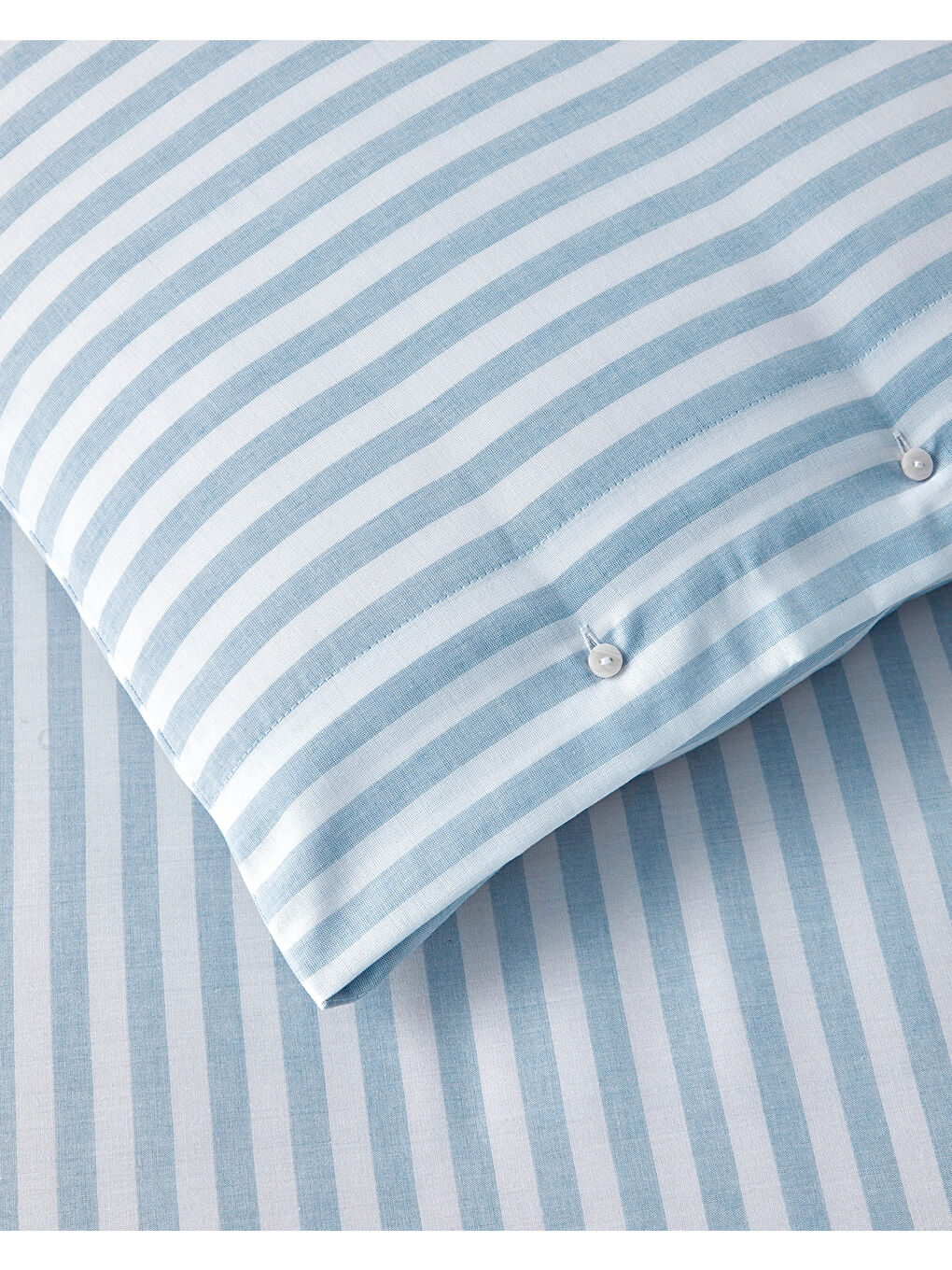 Soft Streaks İpliği Boyalı Çift Kişilik Nevresim Takımı 200x220 cm Mavi-3