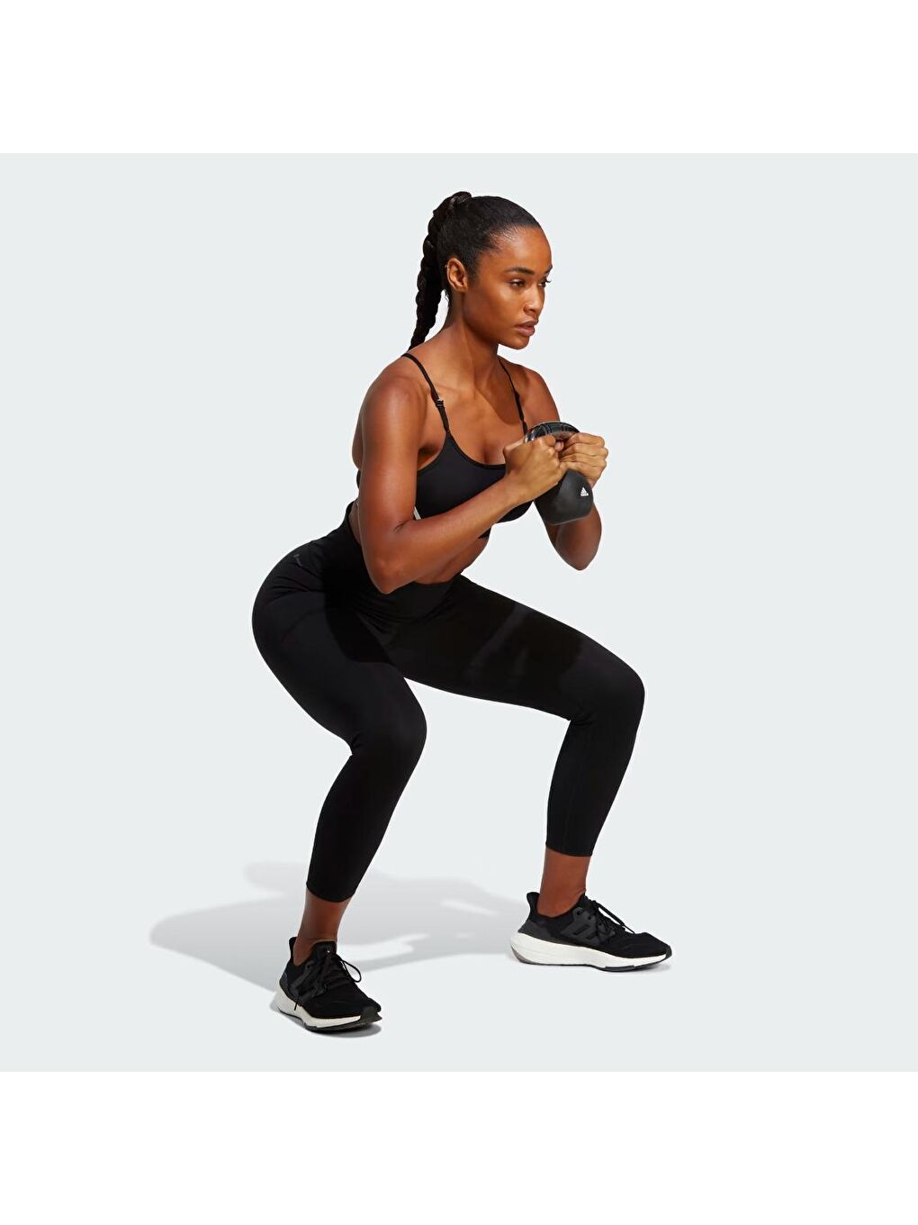 Train Essentials Push 7/8 Kadın Siyah Yüksek Bel Tayt-1
