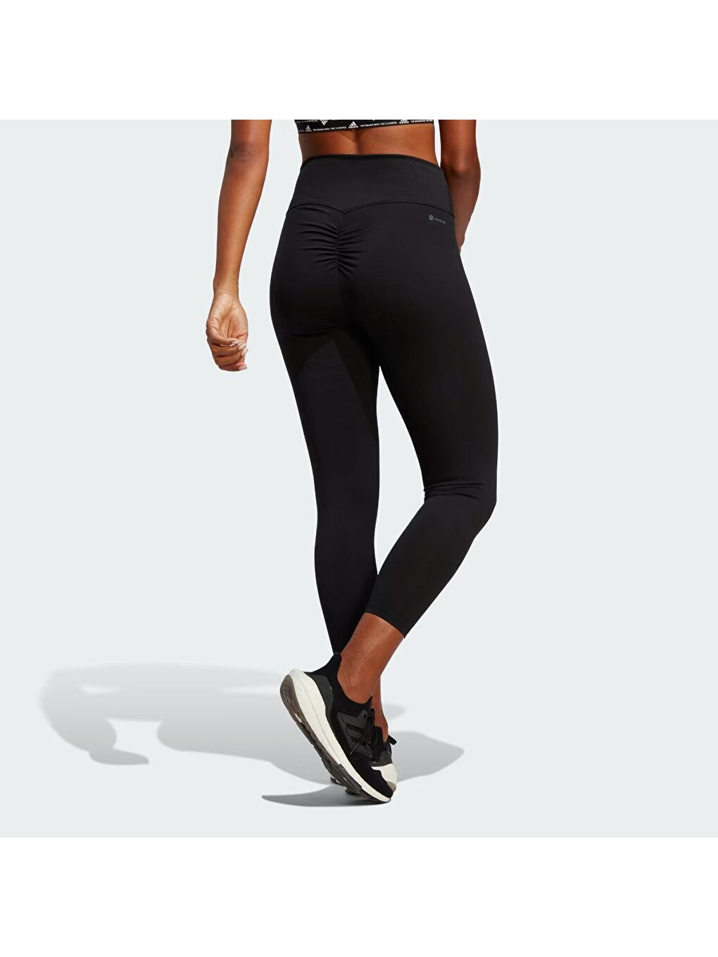 Train Essentials Push 7/8 Kadın Siyah Yüksek Bel Tayt-3