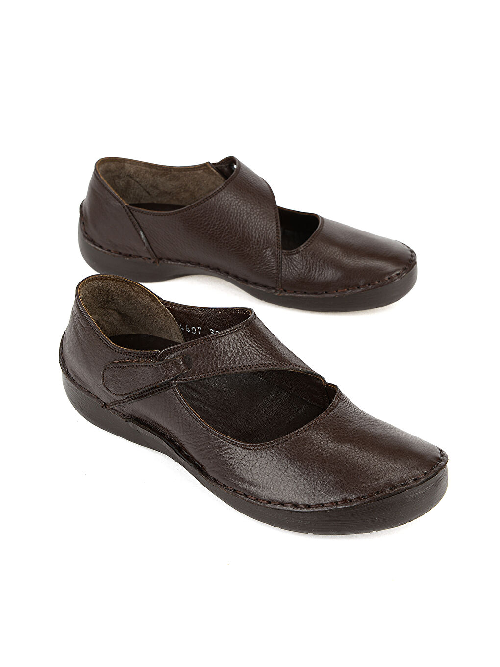 Kahverengi Kadın Hakiki Deri Ayakkabı 16119Z44407 Kahve-1