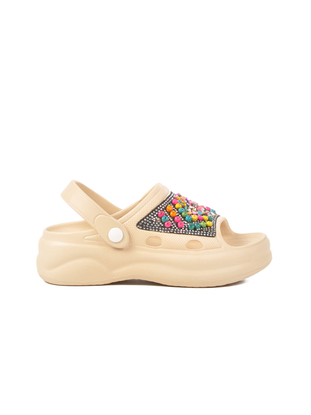 Bej İşlemeli Hafif Eva Kadın Sabo Terlik E-800 Z