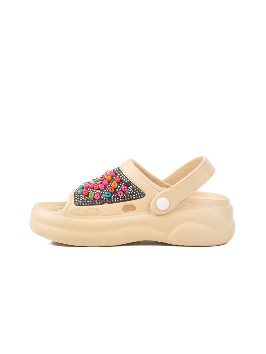 Bej İşlemeli Hafif Eva Kadın Sabo Terlik E-800 Z-1