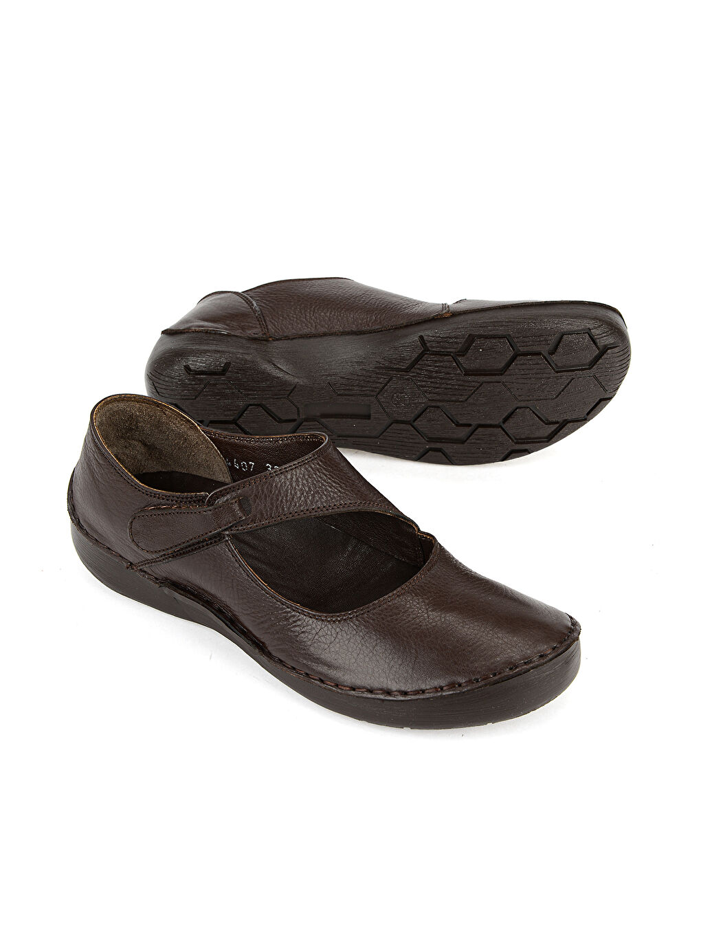 Kahverengi Kadın Hakiki Deri Ayakkabı 16119Z44407 Kahve-3