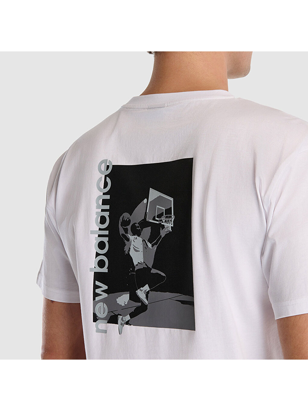 1509 Erkek Beyaz Yuvarlak Yaka Tişört-3