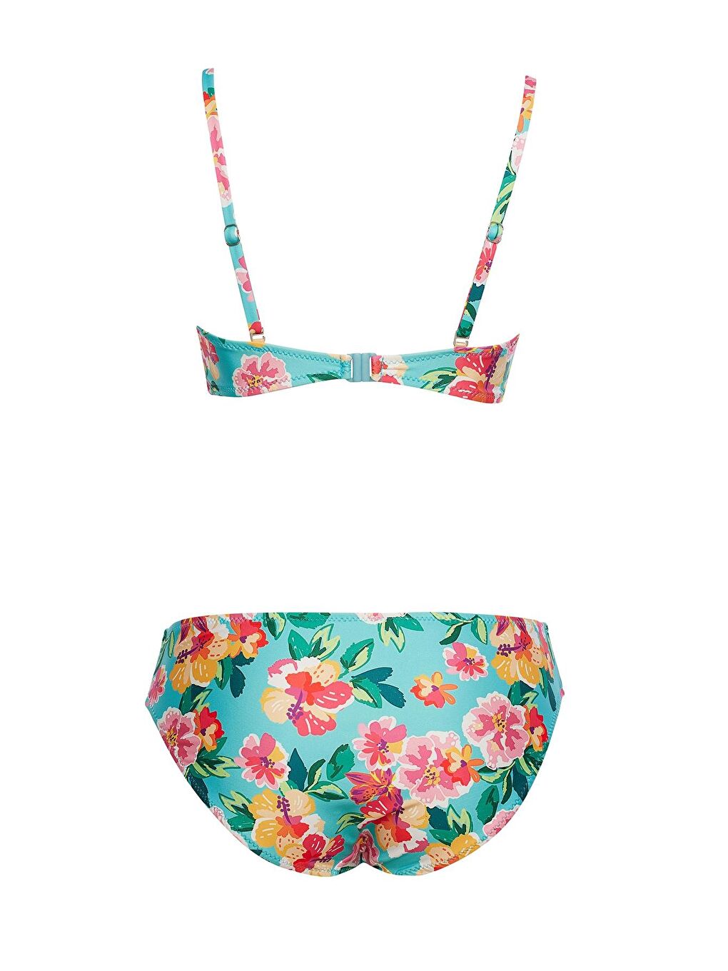 Karışık Straplez Desenli Bikini Takım-1