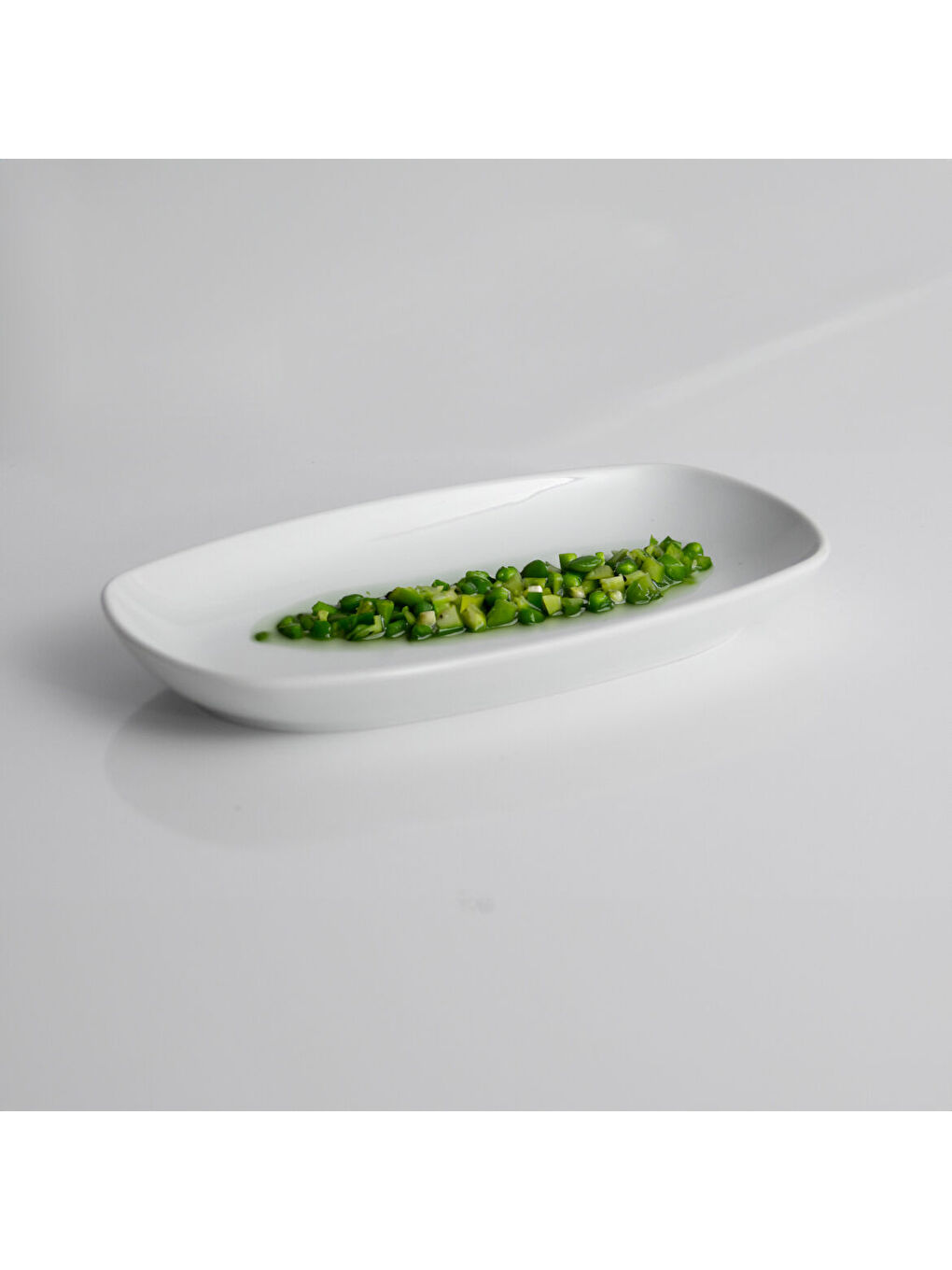 Ekru Köşeli 2 Parça 29 Cm Kayık Tabak