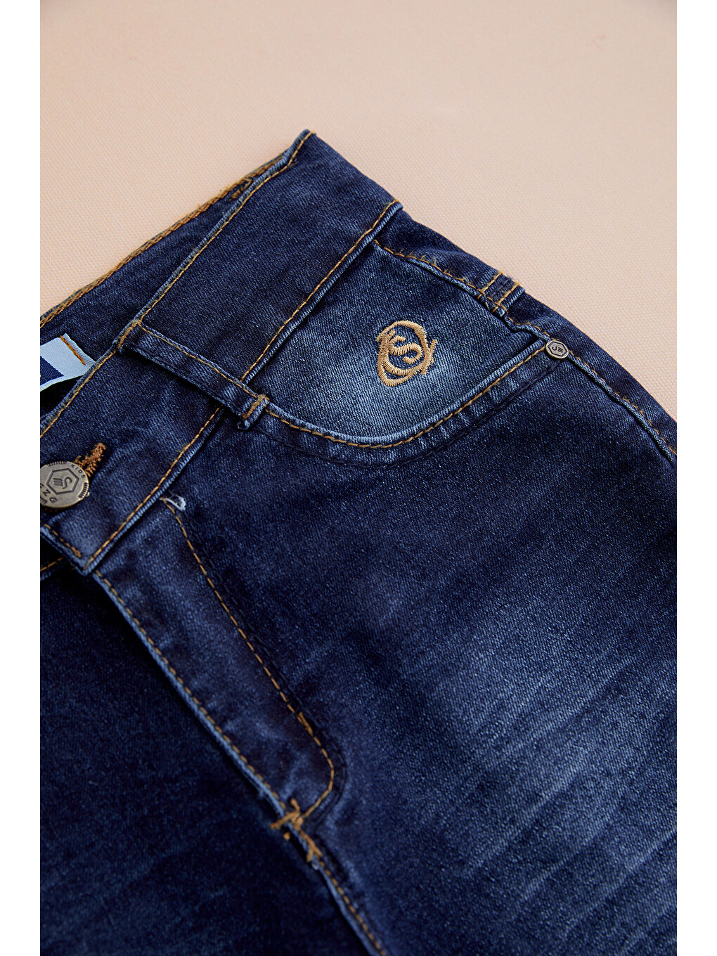 Lacivert Beli Ayarlanabilir Erkek Çocuk Jean Kapri-1