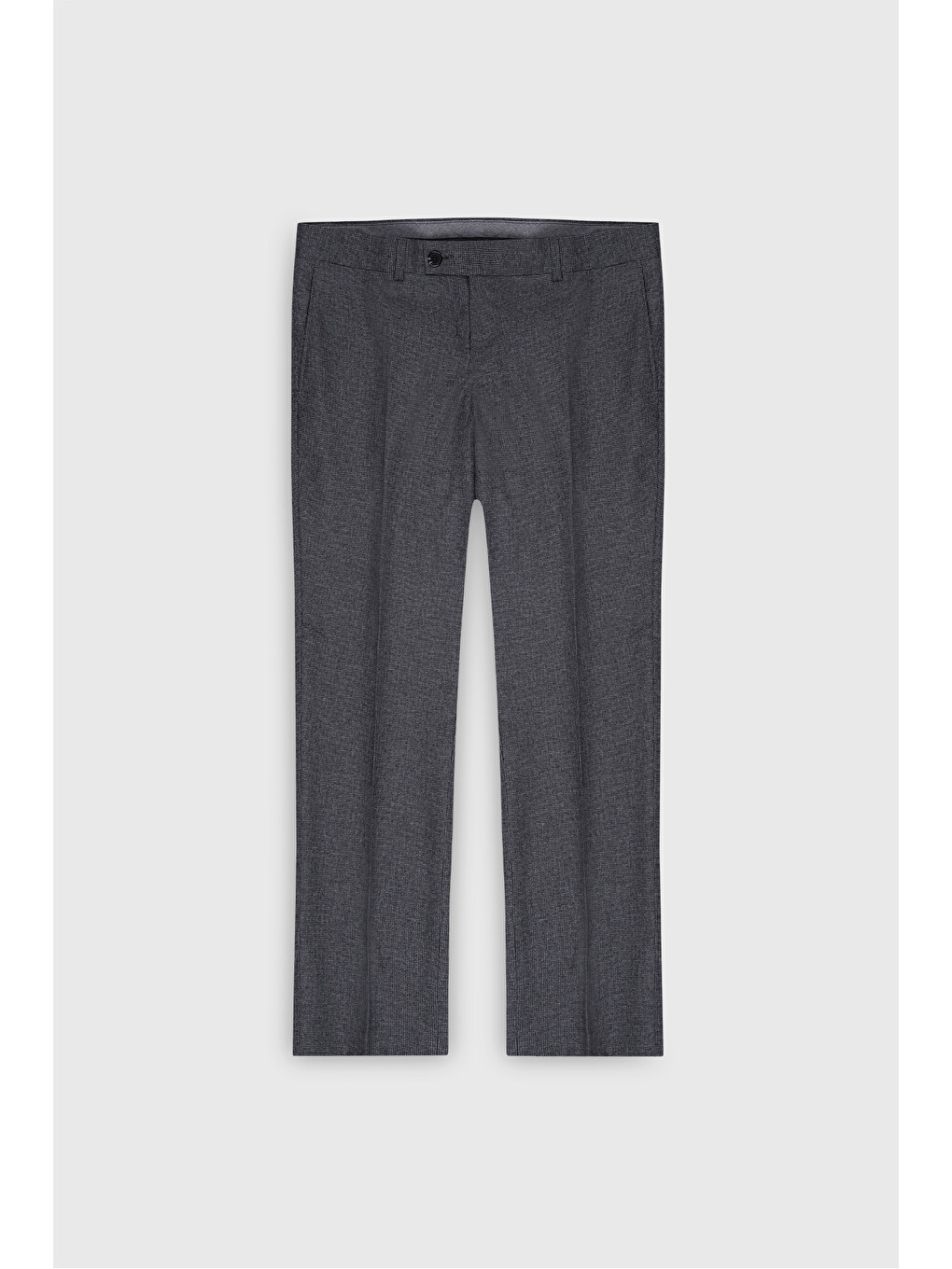 Erkek Lacivert-Gri Slim Fit Dar Kesim Kazayağı Desenli Takım Elbise-9