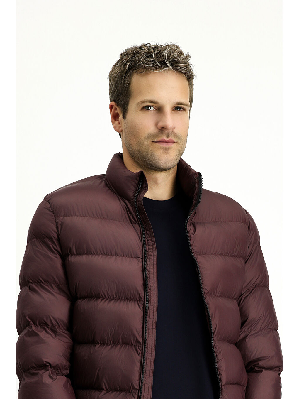 Bordo Çantalı Spor Şişme Mont-2