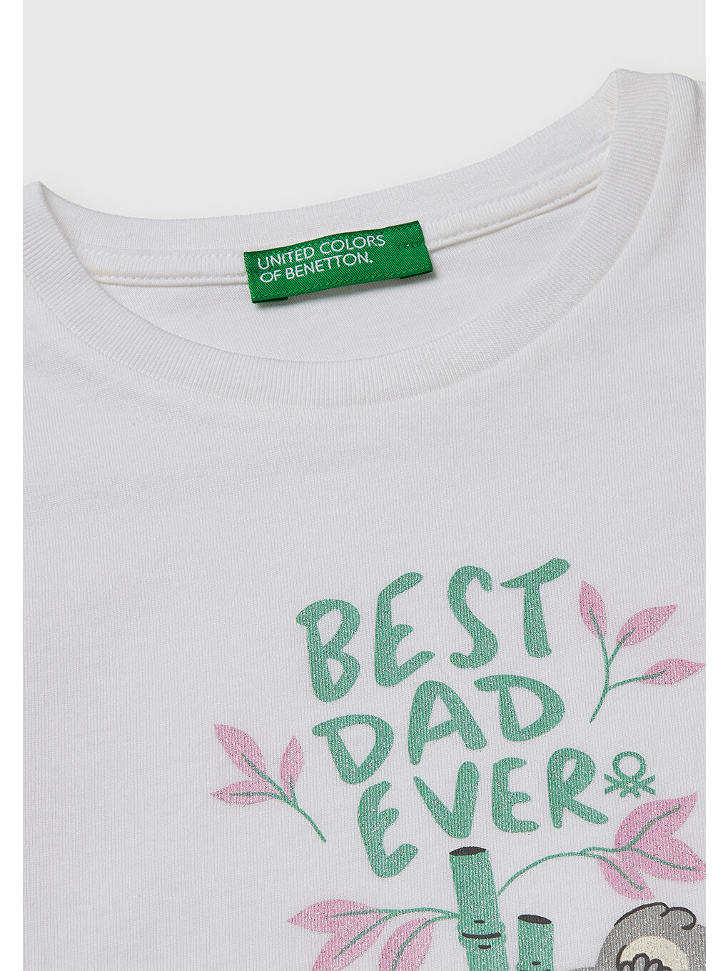 Kız Çocuk Ekru Simli Su Bazlı Baskılı Bisiklet Yaka T-Shirt-2
