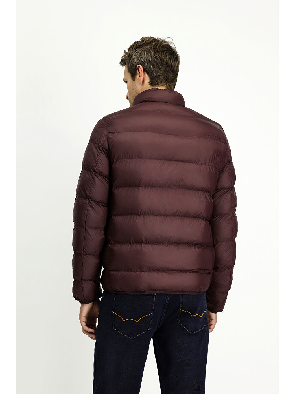 Bordo Çantalı Spor Şişme Mont-4