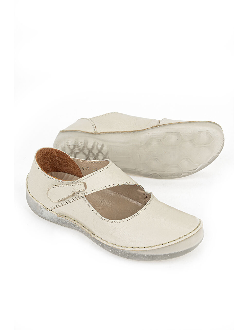 Kadın Hakiki Deri Ayakkabı 16119Z44407 Bej-3