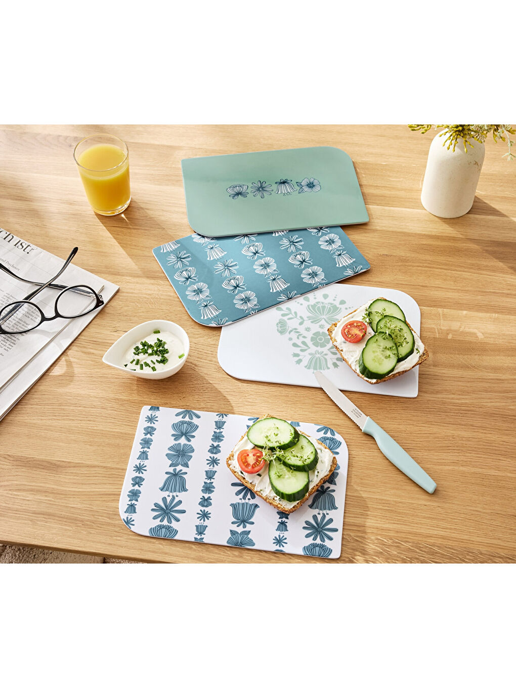 Karışık 4 Adet Kahvaltı Servis Tahtası