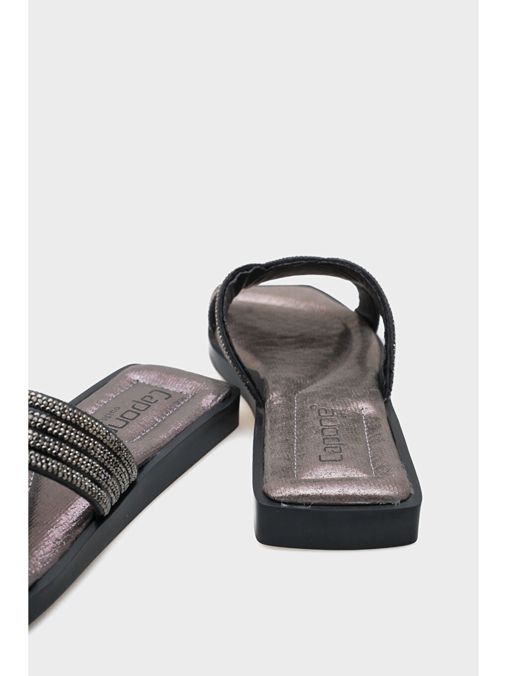 Gri Leah Taşlı Terlik-3