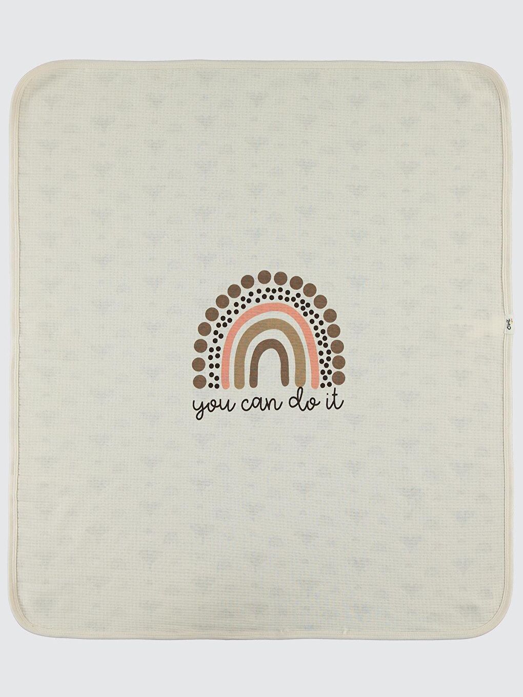 Bej Baby Baskılı Battaniye - Fil Dişi Standart-1