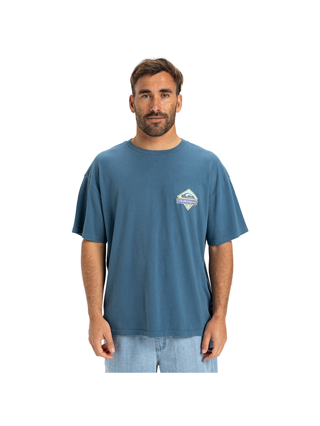 Gh Qs Crystal Jet Erkek Mavi Yuvarlak Yaka Tişört