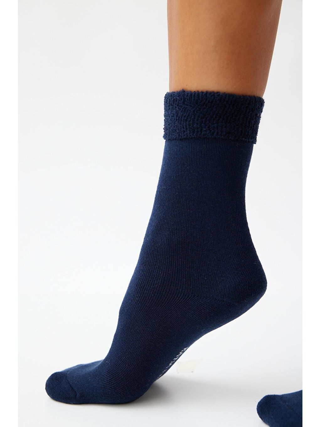 Kız Çocuk Havlu Çorap Lacivert-1