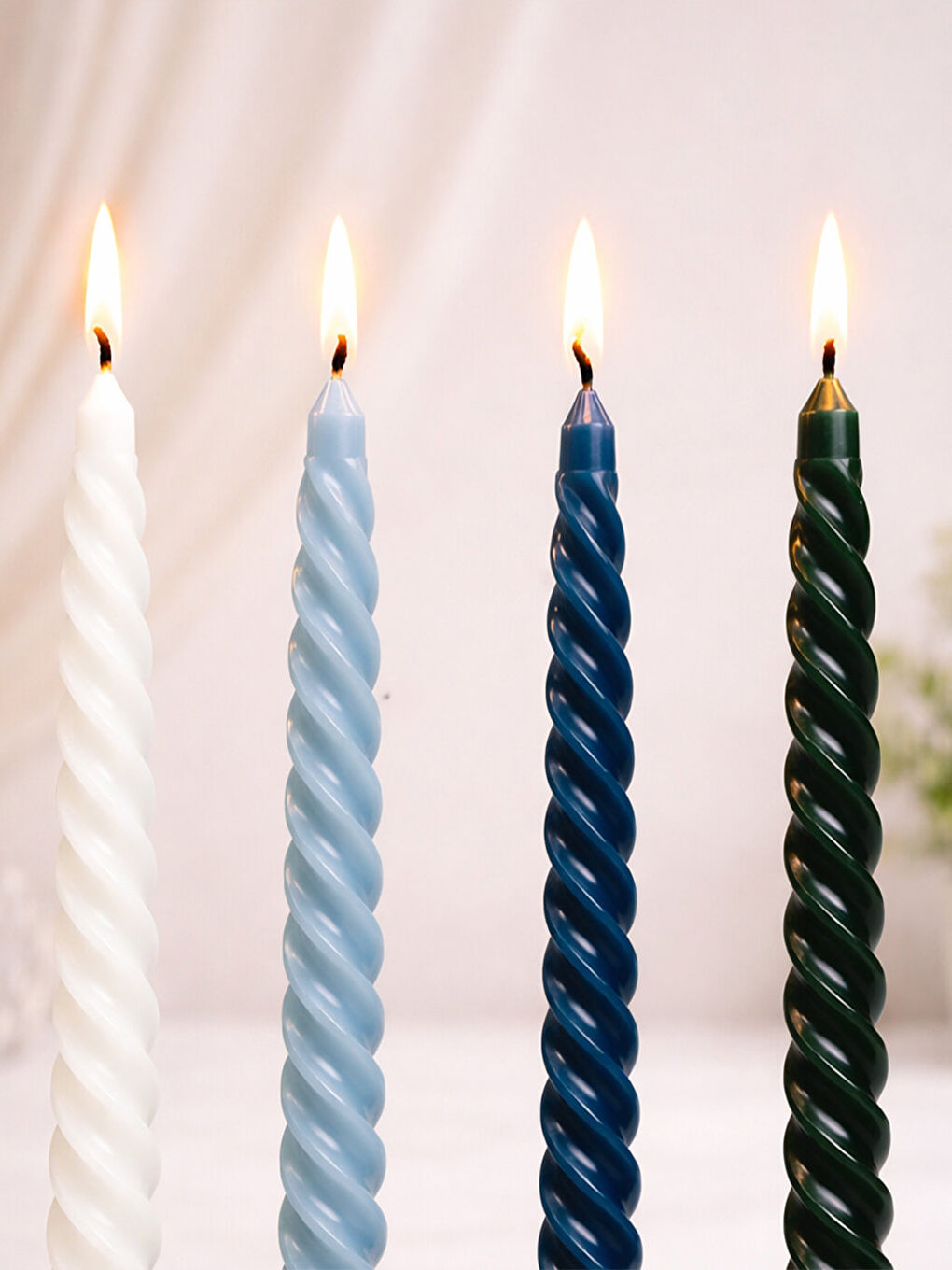 Kahverengi Gift Moda 25 cm. 4 Lü Konik Mum (BM-2144)-2