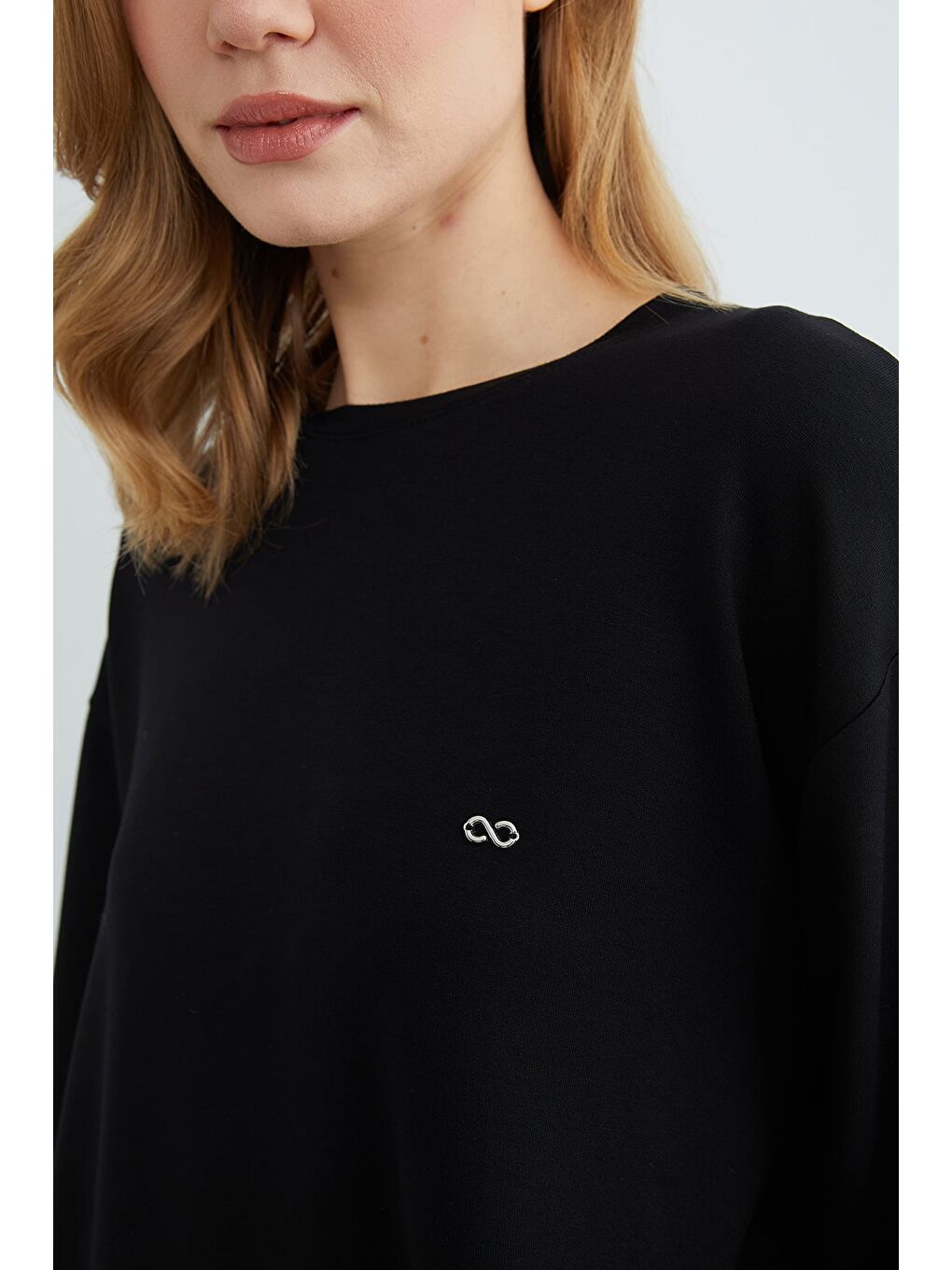 Siyah Fullamodest Büyük Beden Çimalı Modal 2 Li Takım-2