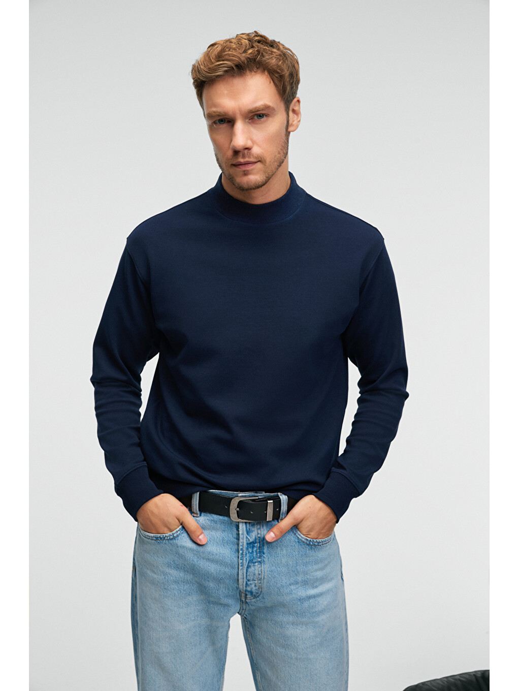 Quılla Erkek Yarım Balıkçı Basic Lacivert Sweatshirt-2
