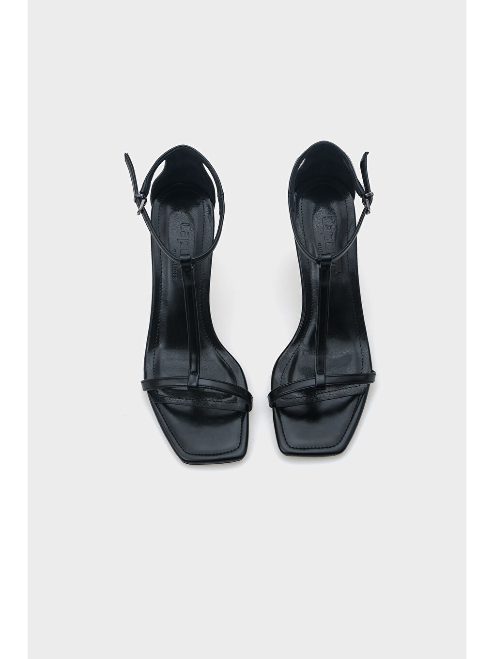 Siyah Dalia Orta Topuklu Bilekten Bantlı Kadın Sandalet-5