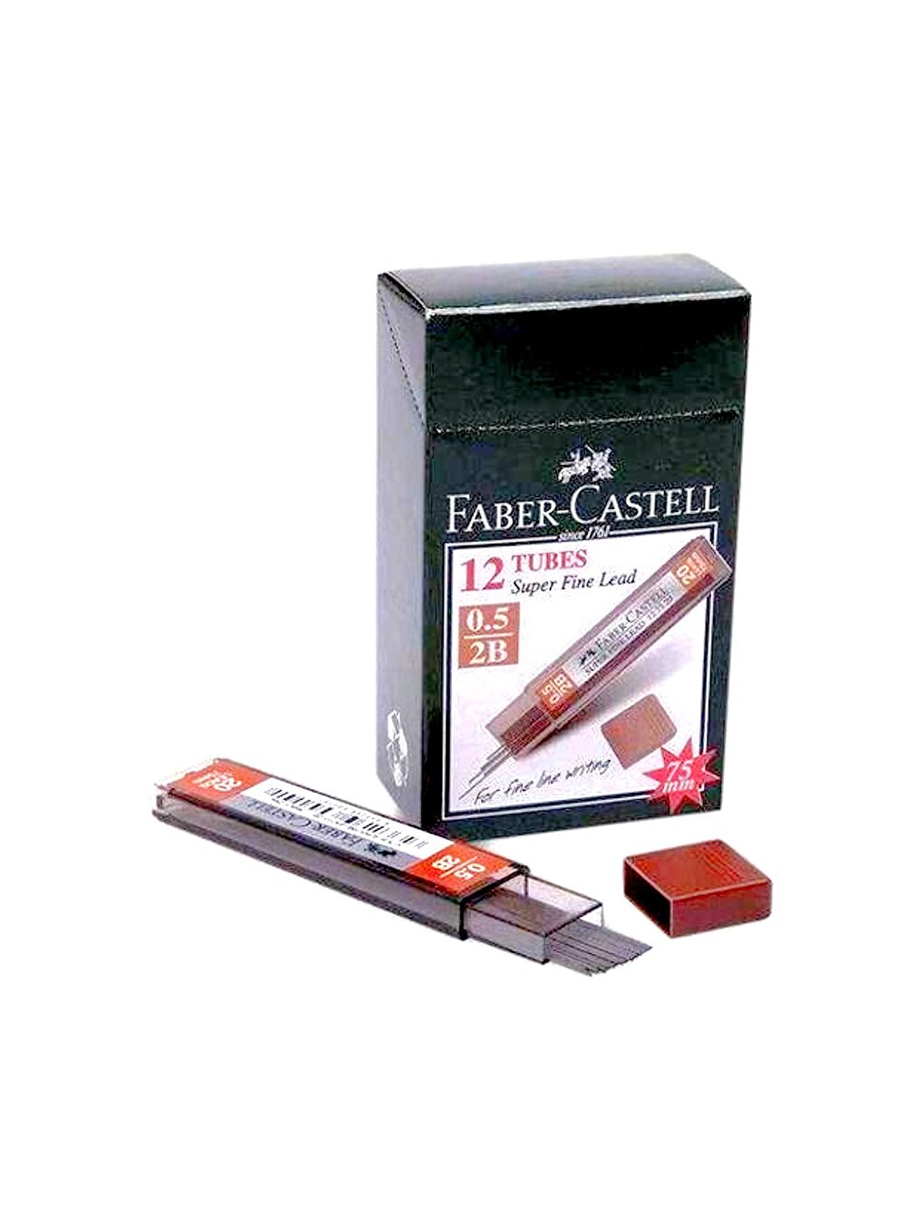 FABER CASTELL Super Fine Min 2B Kalem Ucu 0.5 mm  (12 Adet)