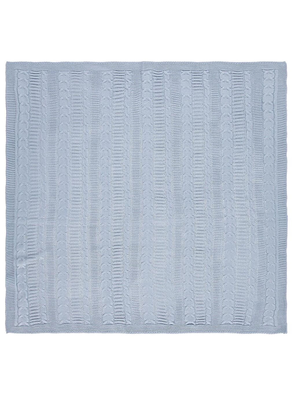 Y26Y310 Baby Saç Örgü Triko 95*100 Battaniye - Mavi Standart-1