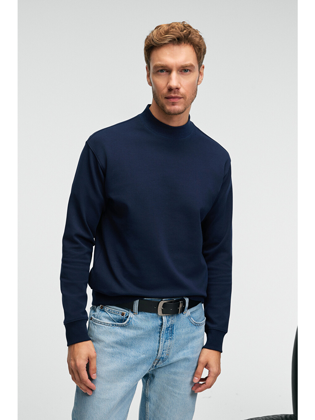 Quılla Erkek Yarım Balıkçı Basic Lacivert Sweatshirt-3