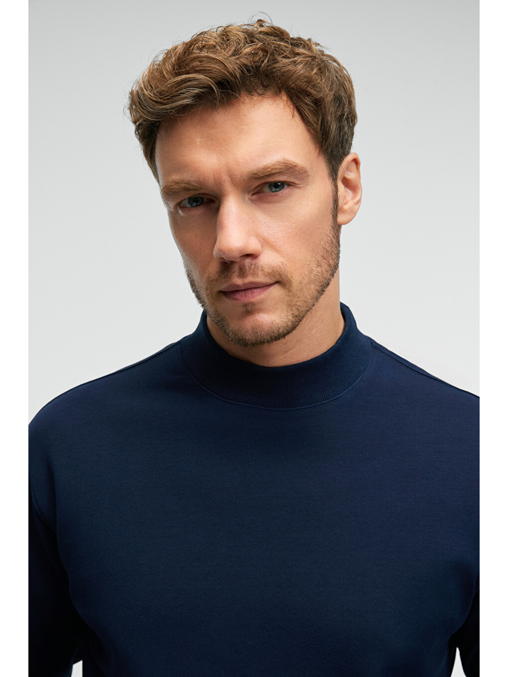 Quılla Erkek Yarım Balıkçı Basic Lacivert Sweatshirt-4