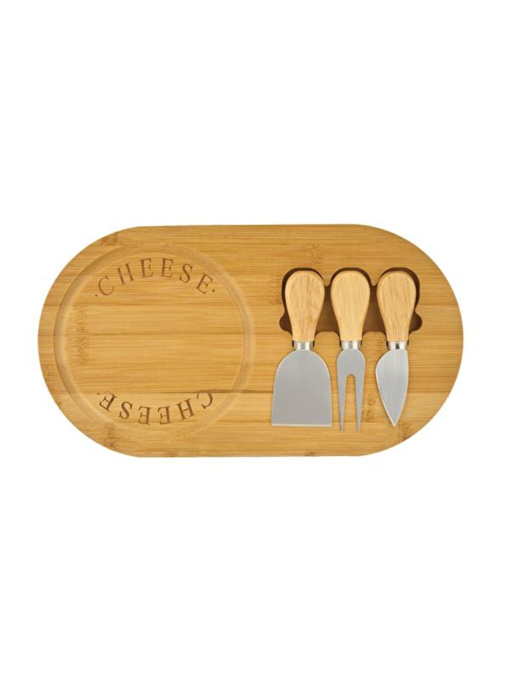 Bambu Peynir Servis Sunum Tabağı - Bej - 33x18x2,5 cm-2