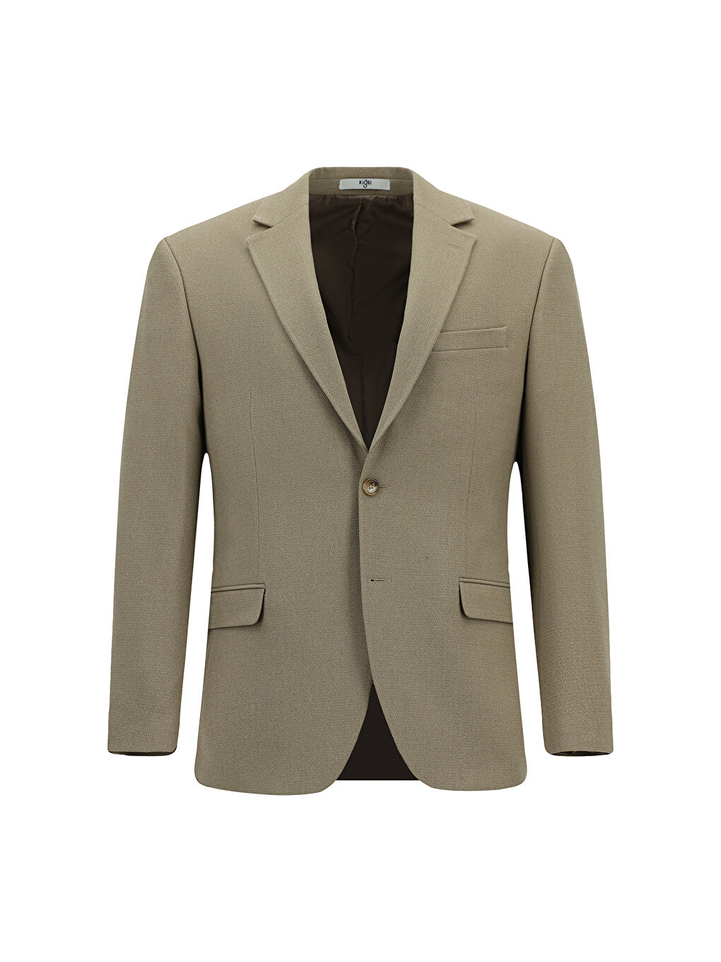 Bej Regular Fit Elastanlı Klasik Desenli Ceket-6