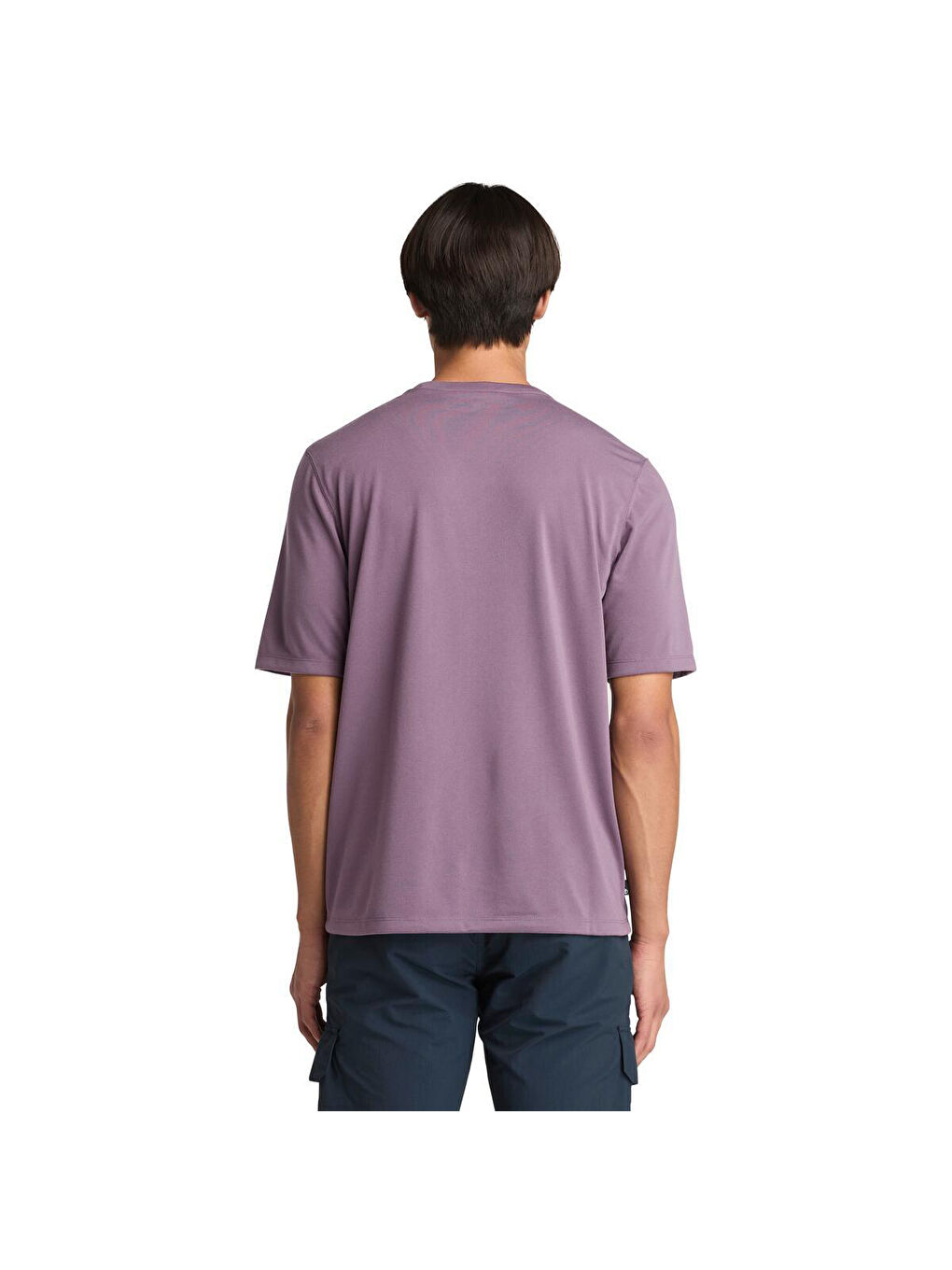 Anti Uv Outdoor Graphic Erkek Mor Yuvarlak Yaka Spor Tişört-3