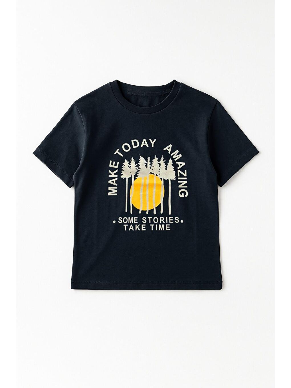 Erkek Çocuk %100 Pamuklu Baskılı Kısa Kollu Tişört - Siyah (3-4 Yaş 8-9 Yaş)-1