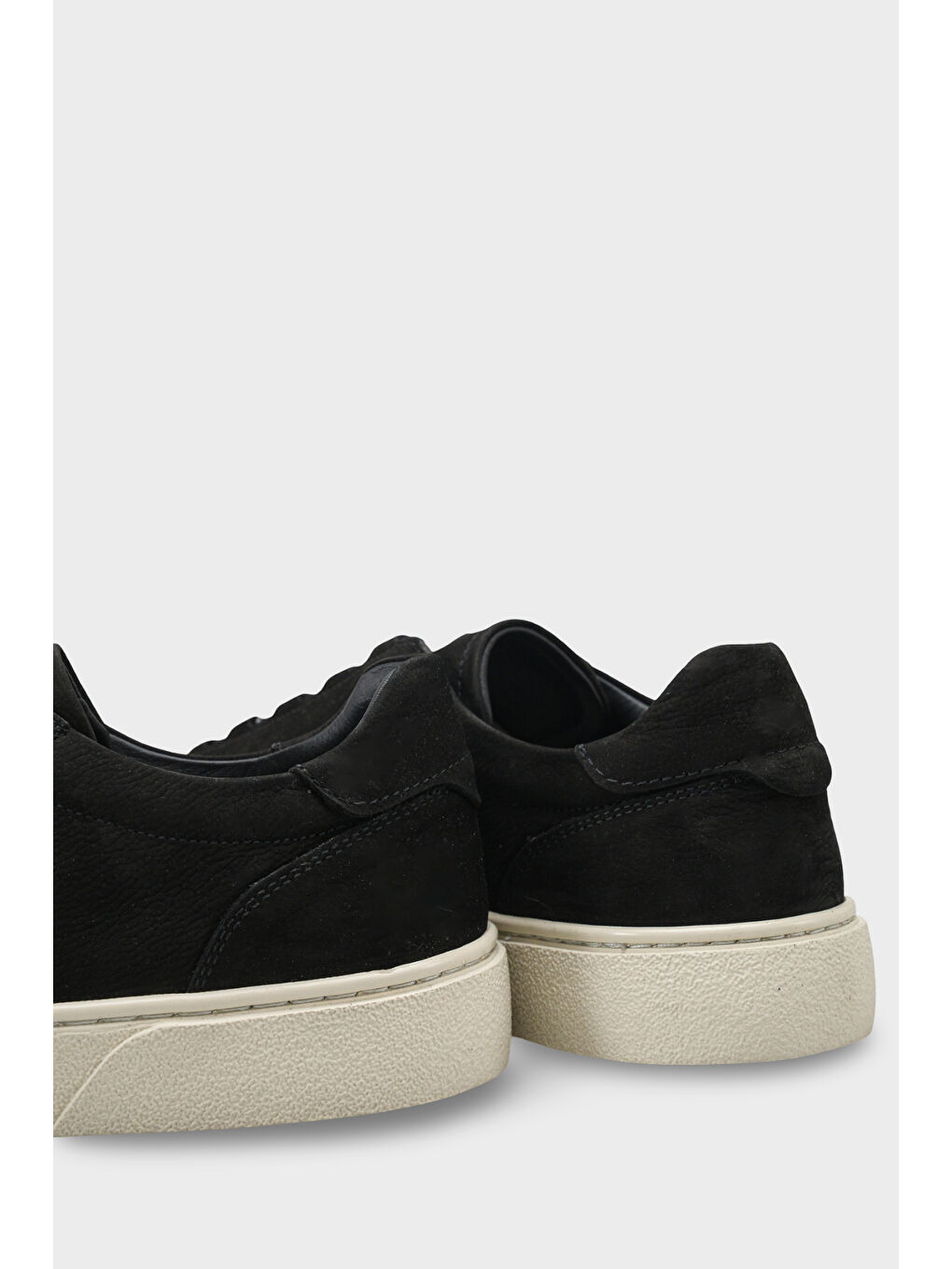 Siyah Efram Hakiki Deri Nubuk Gizli Bağcıklı Erkek Günlük Spor Ayakkabı Sneaker-3