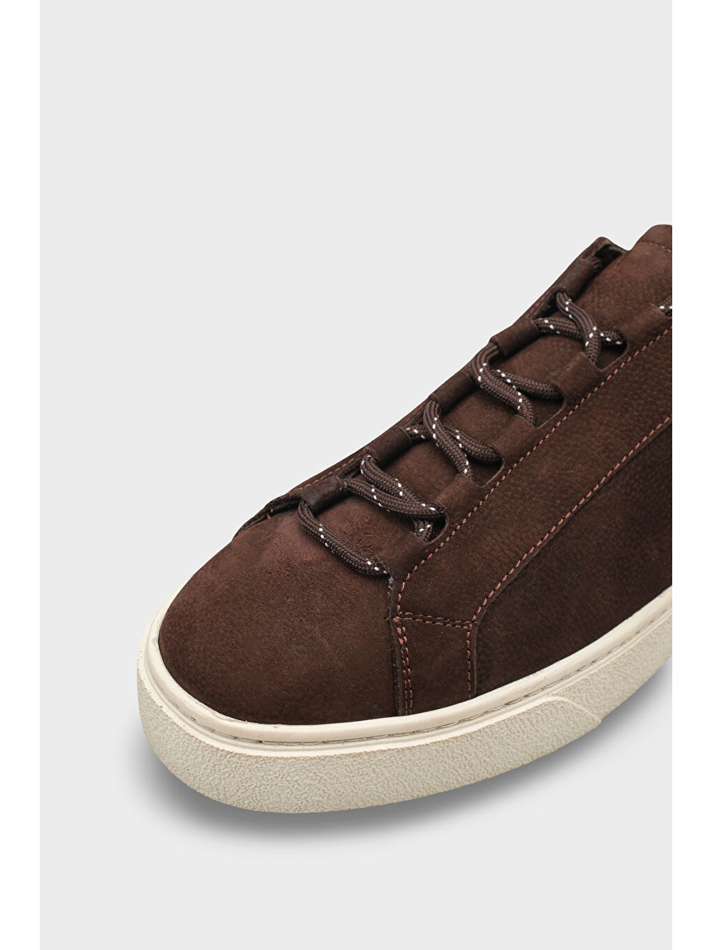 Kahverengi Efram Hakiki Deri Nubuk Gizli Bağcıklı Erkek Günlük Spor Ayakkabı Sneaker-2