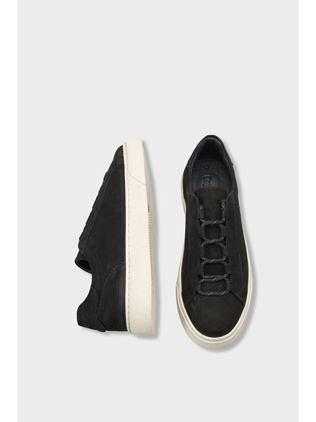 Siyah Efram Hakiki Deri Nubuk Gizli Bağcıklı Erkek Günlük Spor Ayakkabı Sneaker-4