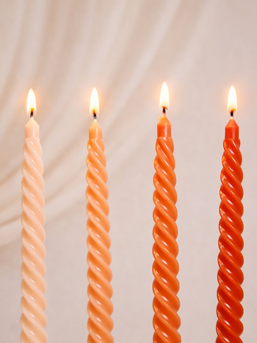 Kahverengi Gift Moda 25 cm. 4 Lü Konik Mum (BM-2144)-6