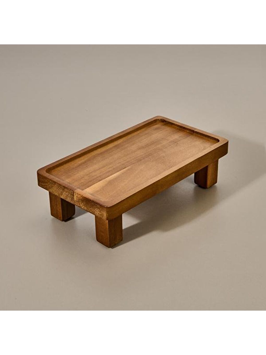 Akasya Sunumluk - Kahverengi - 25x14 cm-1