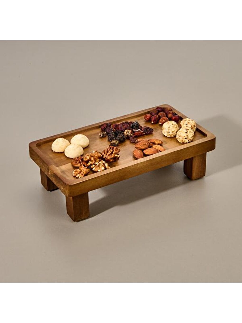 Akasya Sunumluk - Kahverengi - 25x14 cm-3