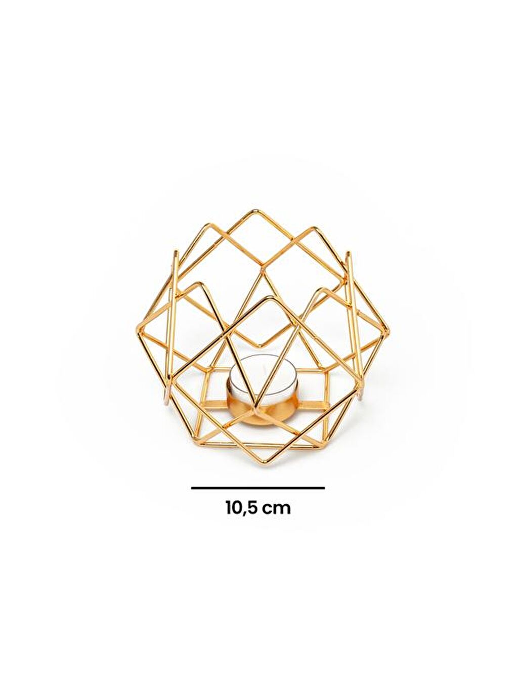 Sarı Star Dekoratif Mumluk-3