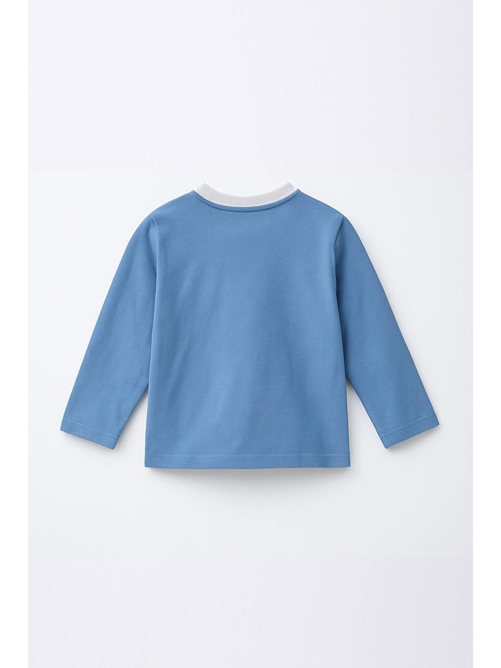 Erkek Çocuk %100 Pamuk Baskılı Uzun Kollu Tişört - Mavi (3-4 Yaş 8-9 Yaş)-2