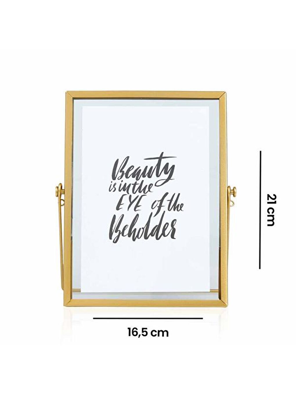 Sarı Metal Çerçeve - Gold - 13x18 cm-5